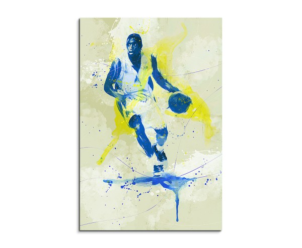 Basketball II 90x60cm SPORTBILDER Paul Sinus Art Splash Art Wandbild Aquarell Art
