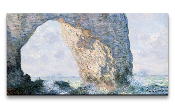 Remaster 120x60cm Claude Monet Impressionismus weltberühmtes Wandbild The Manneporte near Étretat