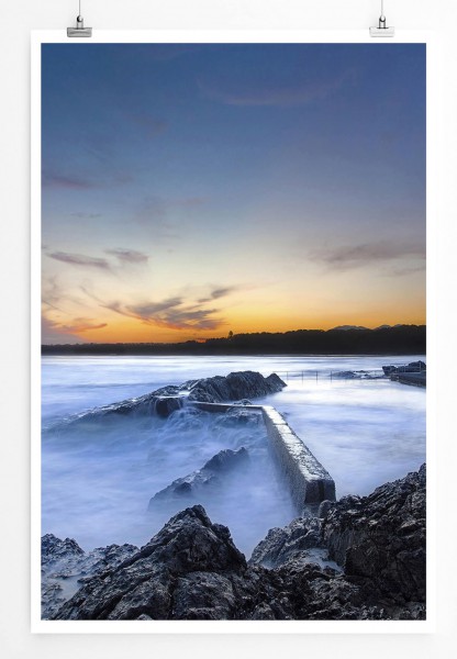 Landschaftsfotografie 60x90cm Poster Ozean bei Dunkelheit