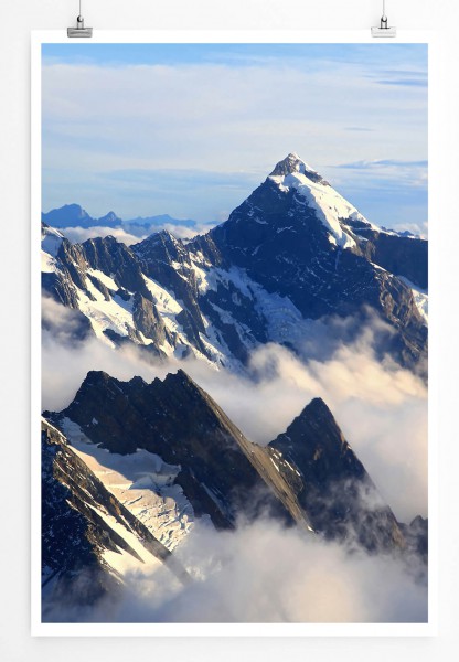 60x90cm Landschaftsfotografie Poster Beeindruckendes Gebirge