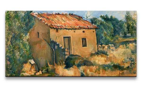 Remaster 120x60cm Paul Cézanne weltberühmtes Wandbild Abandoned House Dorfhaus