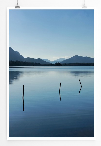 60x90cm Landschaftsfotografie Poster Stiller Bergsee