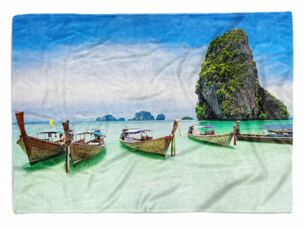 Handtuch Strandhandtuch Saunatuch Kuscheldecke mit Fotomotiv Thailand Meer Fisc