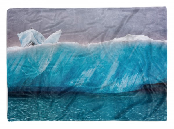 Handtuch Strandhandtuch Saunatuch Kuscheldecke mit Fotomotiv Eisberg Eis Wasser