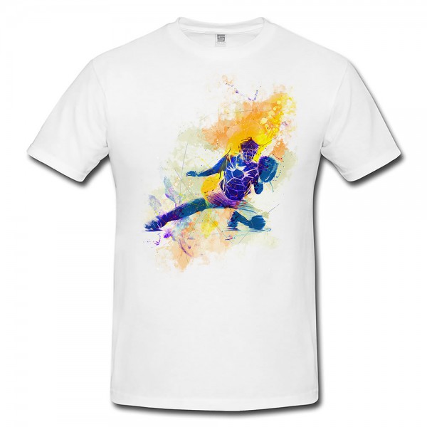 Baseball V Herren und Damen T-Shirt Sport Motiv aus Paul Sinus Aquarell