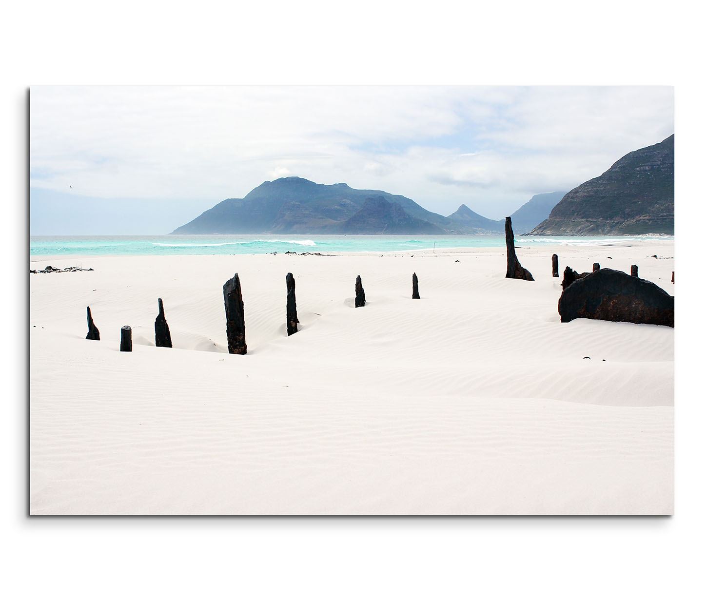 Leinwandbild 120x80cm auf Keilrahmen Meer,Sand,Strand,Boot,Küste,Wasser
