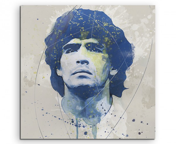 Diego Maradona Aqua 60x60cm Aqua Art Wandbild