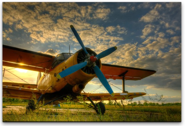 altes Flugzeug Wandbild in verschiedenen Größen