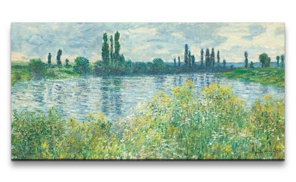 Remaster 120x60cm Claude Monet Impressionismus weltberühmtes Wandbild Banks of the Seine