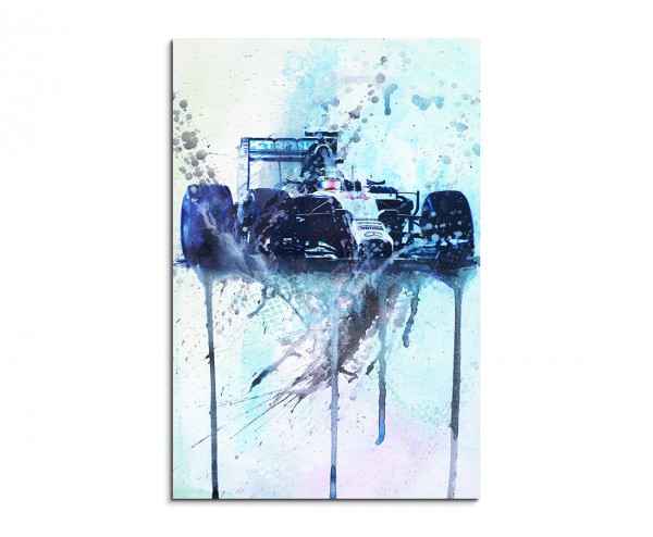 Lewis Hamilton 90x60cm Aquarell Art Leinwandbild