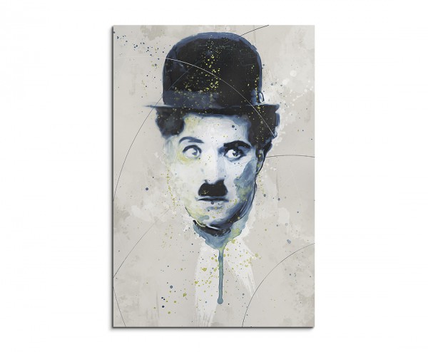Charlie Chaplin Aqua 90x60 cm Aquarell Kunstbild