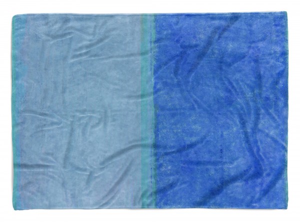 Handtuch Strandhandtuch Saunatuch Kuscheldecke mit Fotomotiv Abstrakt Blau Struktur