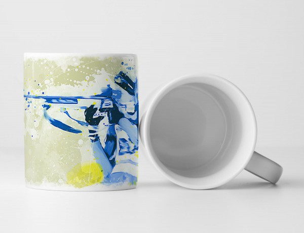 Biathlon Tasse als Geschenk, Design Sinus Art