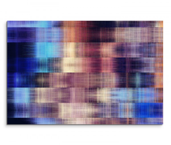 120x80cm Wandbild Hintergrund abstrakt Geometrie blau rot beige