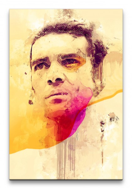 Antonio Banderas Porträt Abstrakt Kunst Farbenfroh Schauspieler 60x90cm Leinwandbild