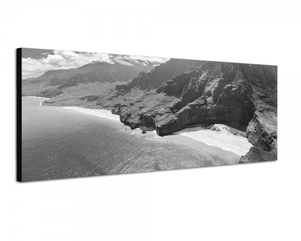 150x50cm Hawaii Küste Gebirge Felsen Strand Meer