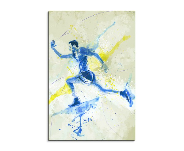 Running III 90x60cm SPORTBILDER Paul Sinus Art Splash Art Wandbild Aquarell Art