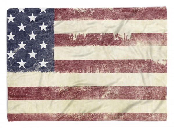 Handtuch Strandhandtuch Saunatuch Kuscheldecke mit Fotomotiv Amerikanische Flag