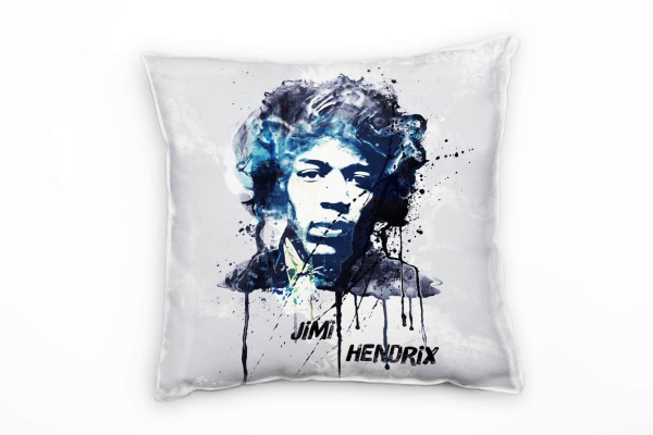 Jimi Hendrix Deko Kissen Bezug 40x40cm für Couch Sofa Lounge Zierkissen
