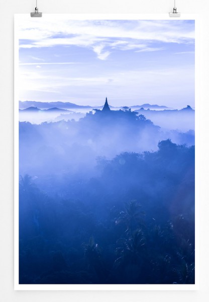 60x90cm Poster Landschaftsfotografie  Pagode in Mandalay Burma