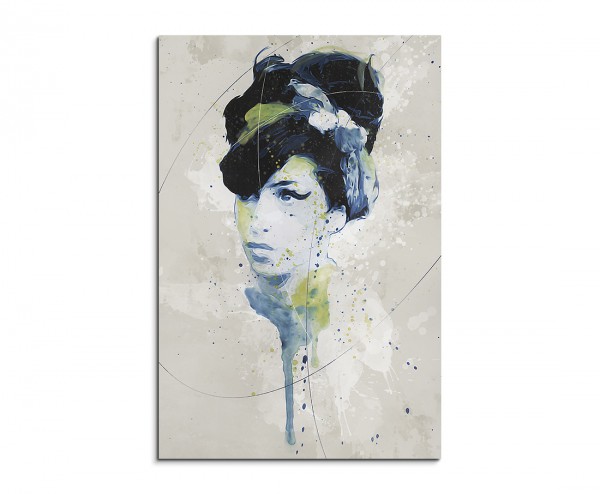Amy Winehouse Aqua 90x60 cm Aquarell Kunstbild