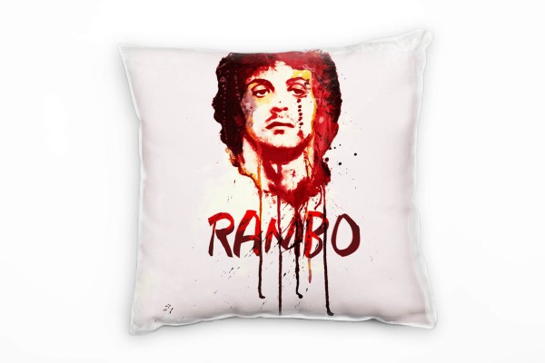 Rambo Deko Kissen Bezug 40x40cm für Couch Sofa Lounge Zierkissen