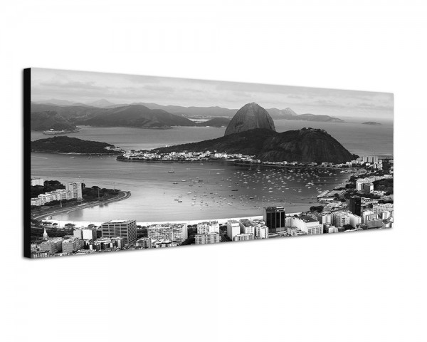 150x50cm Rio De Janeiro Zuckerhut Meer Boote Abendlicht