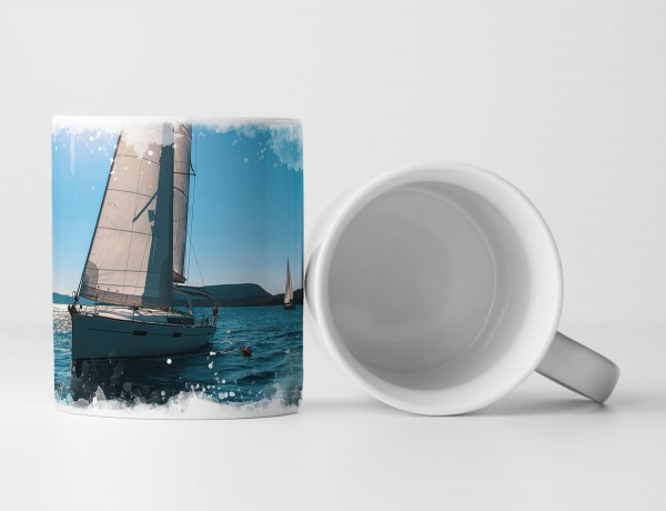 Tasse Geschenk Luxuriöse Yacht – Segelturn