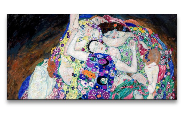 Remaster 120x60cm Gustav Klimt's The Virgin Vintage Weltberühmt Farbenfroh Dekorativ