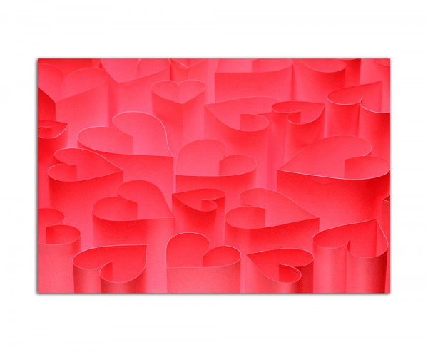 120x80cm Valentinstag Herzen rot Hintergrund