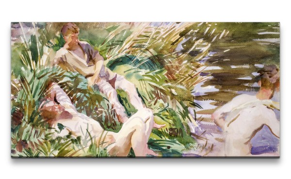 Remaster 120x60cm John Singer Sargent weltberühmtes Gemälde zeitlose Kunst Tommies Bathing