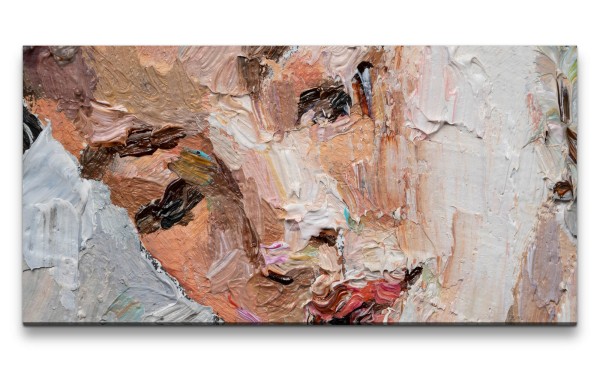 Leinwandbild 120x60cm Abstraktes Frauengesicht Kunstvoll Malerisch Schön