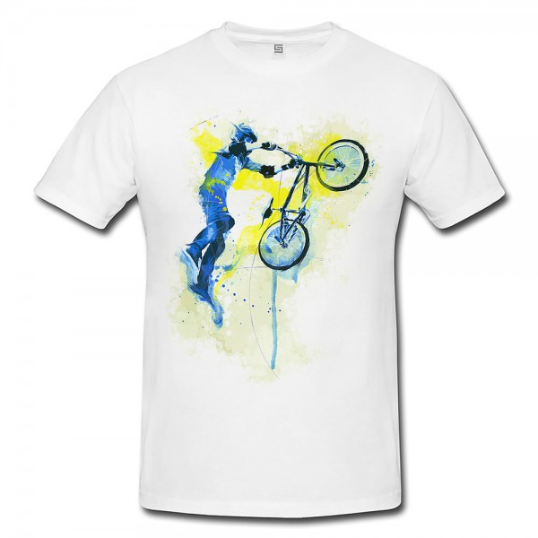 BMX Premium Herren und Damen T-Shirt Motiv aus Paul Sinus Aquarell