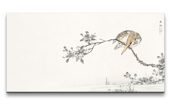 Remaster 120x60cm Traditionelle japanische Kunst Zeitlos Beruhigend Harmonie Natur Vogel