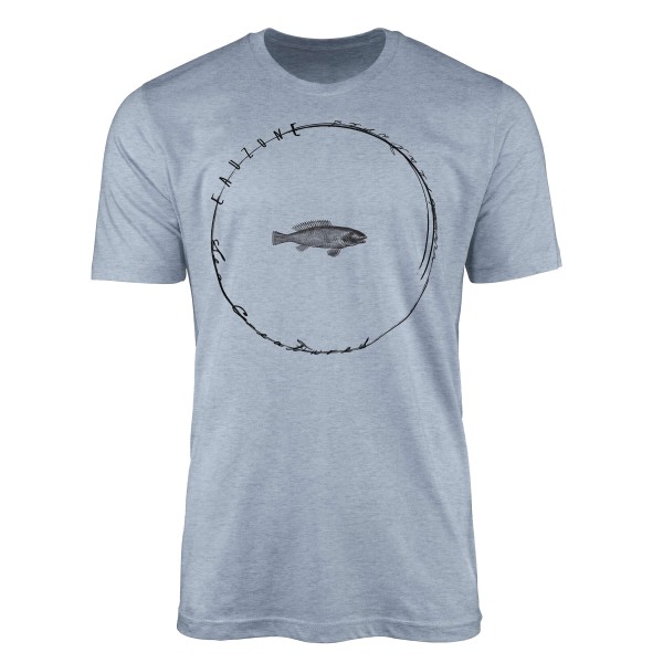 T-Shirt Tiefsee Fische - Serie: Sea Creatures , feine Struktur und sportlicher Schnitt / Sea 004