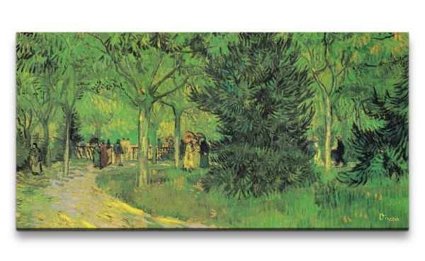 Remaster 120x60cm Vincent Van Gogh Impressionismus Weltberühmtes Gemälde Park Weg Grün zeitlose Kuns