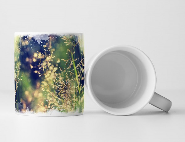 Tasse Geschenk Naturfotografie – Waldwiese mit Wildgras