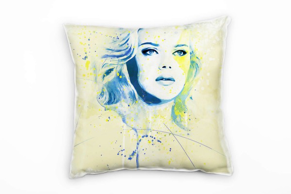 Scarlett Johansson I Deko Kissen Bezug 40x40cm für Couch Sofa Lounge Zierkissen