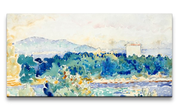 Remaster 120x60cm Henri Edmond Cross weltberühmtes Wandbild Impressionismus Farbenfroh Mediterranean