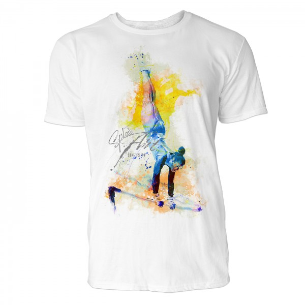 Turnerin am Reck Sinus Art ® T-Shirt Crewneck Tee with Frontartwork