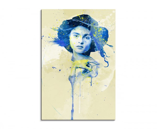 Helena Bonham III Aqua 90x60cm Wandbild Aquarell Art