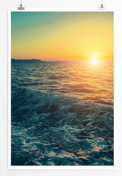 60x90cm Poster Landschaftsfotografie  Segeln auf dem Ägäischen Meer