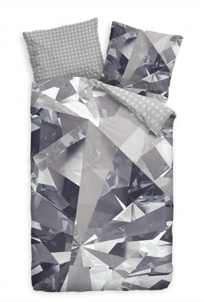 Kristall Diamant Makro Edelstein Bettwäsche Set 135x200 cm + 80x80cm Atmungsaktiv