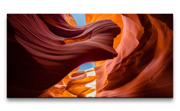 Leinwandbild 120x60cm Antelope Canyon Rote Felsen Höhle schöne Formen