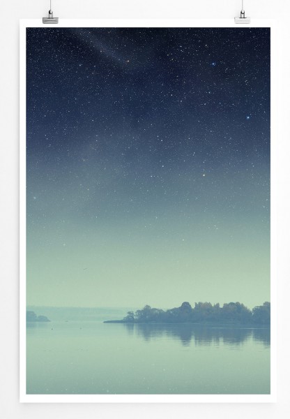 Landschaftsfotografie 60x90cm Poster Inseln unterm Sternenhimmel