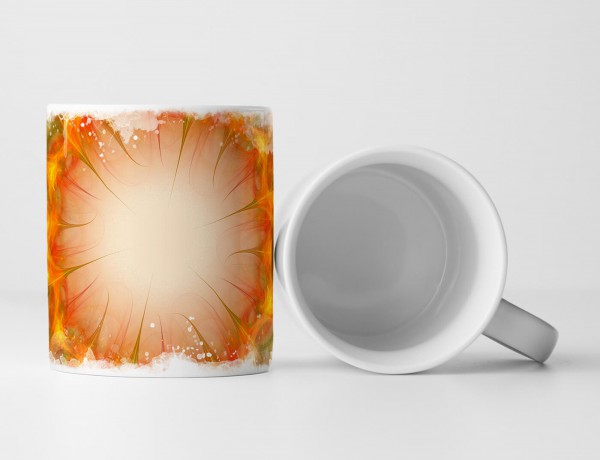 Tasse Geschenk Digitale Grafik – Pflanzenmandala