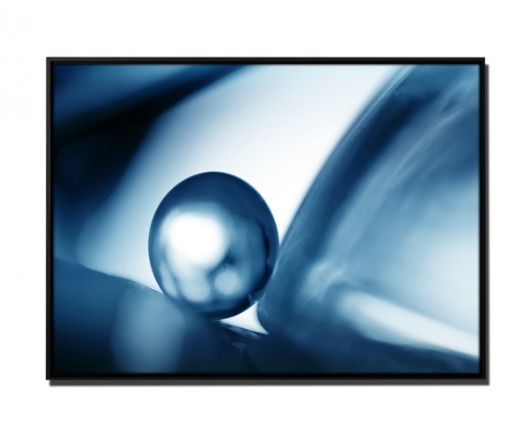 105x75cm Leinwandbild Petrol Dekoration Makro-Bild Ball Marmor