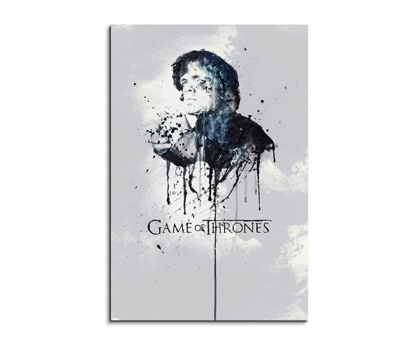 Tyrion Lennister Game of Thrones 90x60cm Aquarell Art Wandbild auf Leinwand fertig gerahmt Original 