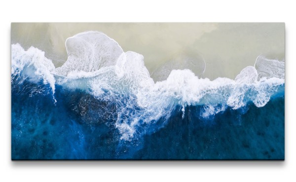 Leinwandbild 120x60cm Ozean von Oben Vogelperspektive Atemberaubend Schön