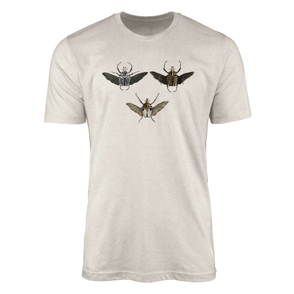 Herren Shirt 100% Bio-Baumwolle T-Shirt Aquarell Motiv Käfer Insekten Farbe Nachhaltig Organic Ökom